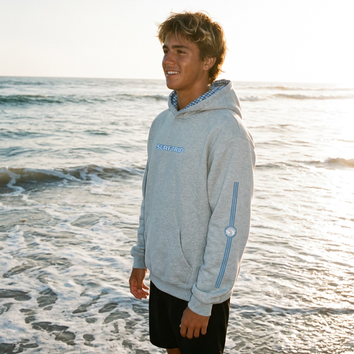 Plaid Hoodie 'Surf Trip'